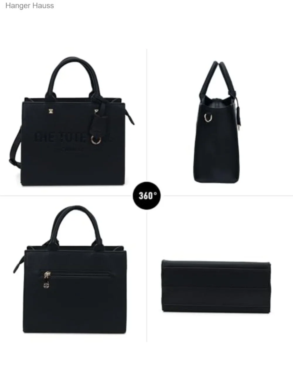 Faux Leather Tote Bag Satchel Purse Handbags with Adjustable Shoulder Strap